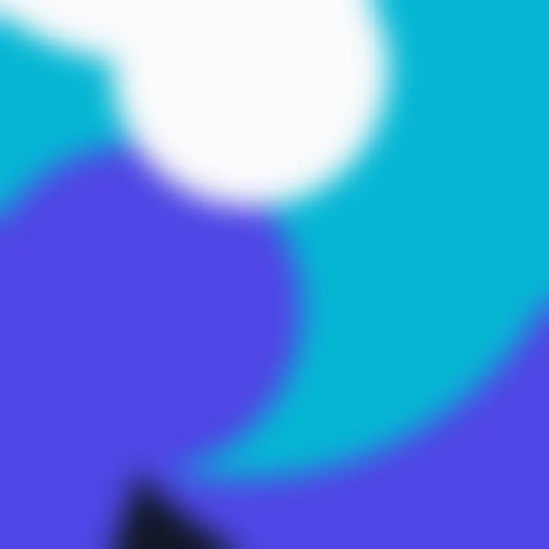 Abstract artwork in indigo and cyan